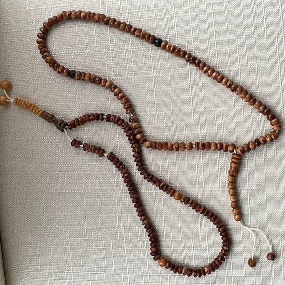 Lot of 2 Tasbeeh Brown Beads Prayer Beads Handmade Real Wood Beads X 2 - Picture 4 of 8